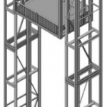 Эскиз двухмачтового подъемника ПК «Подъемное Оборудование»